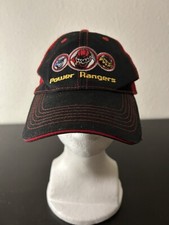 Disney Store Power Rangers VTG Youth Ball Cap Hat Snapback Black/Red Embroidered