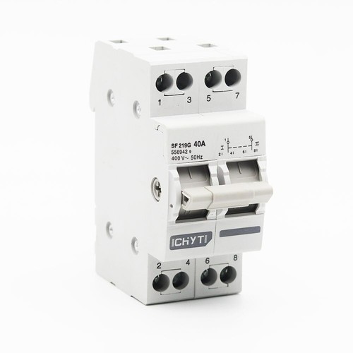 Interruptor de transferencia manual de doble potencia MTS 2P 40A - Imagen 4 de 12