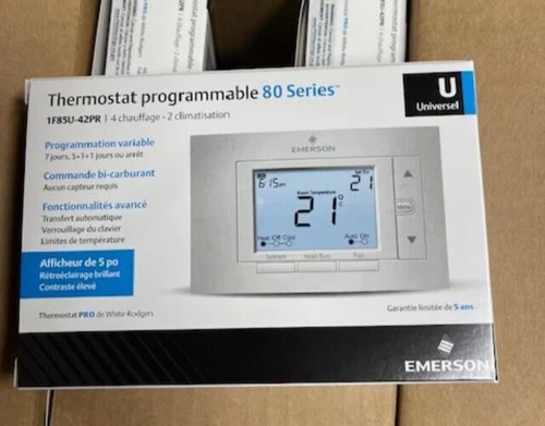 Emerson Programmable Thermostat 5" Display 4 Heat 2 Cool 1F85U-42PR Universal