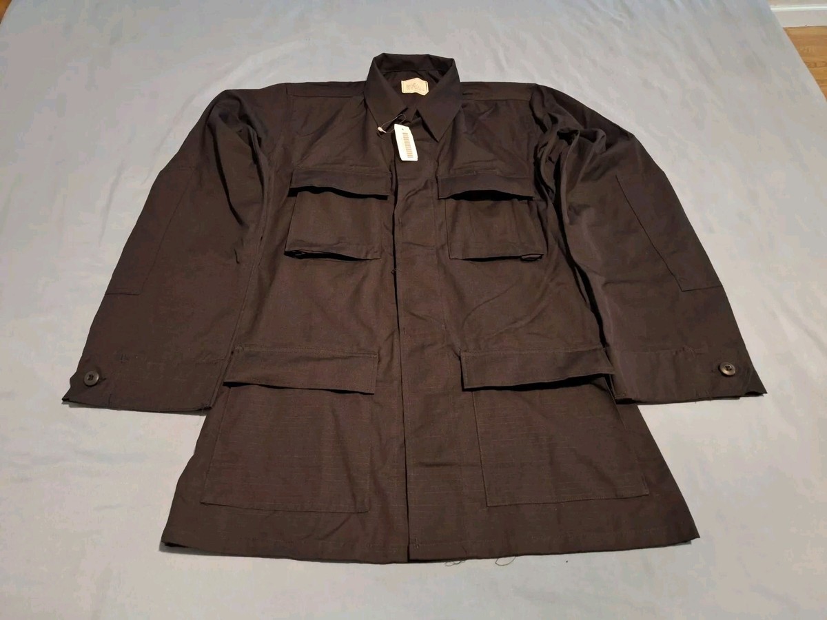 U.S. Army Wind Resistant Poplin Black 357 Coat Size Small-X-Long  