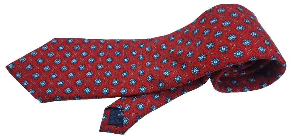 Corbata de seda para soles y palos de golf entrelazados Vineyard Vines *NUEVA CON ETIQUETAS* 59" L X 3,5" W Foto 2 de 4