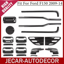 Carbon Exterior Window Bottom Sill Mirror Handle Cover Trim For Ford F150 09-14