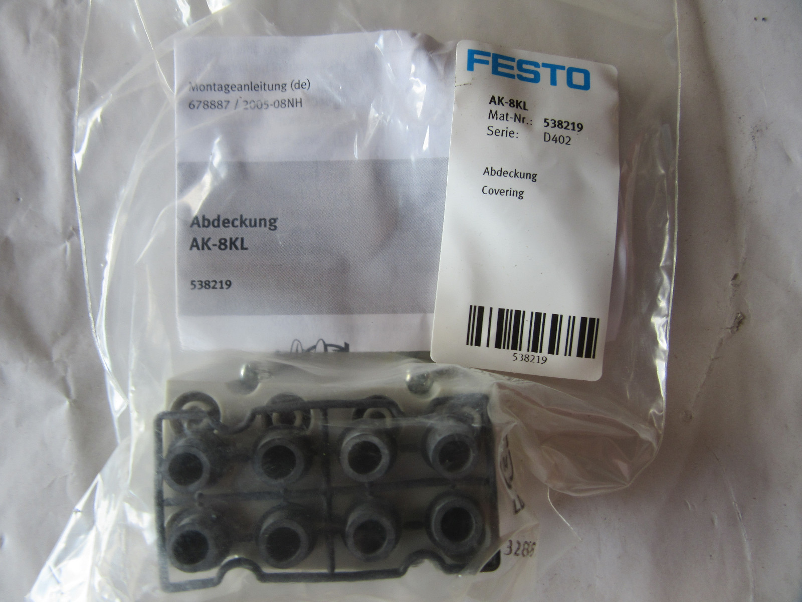 Festo AK-8KL Sealtite Box 538219 NEW!! in Sealed Bag