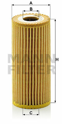 MANN FILTER HU 615/3 x Oil Filter for Mercedes-Benz