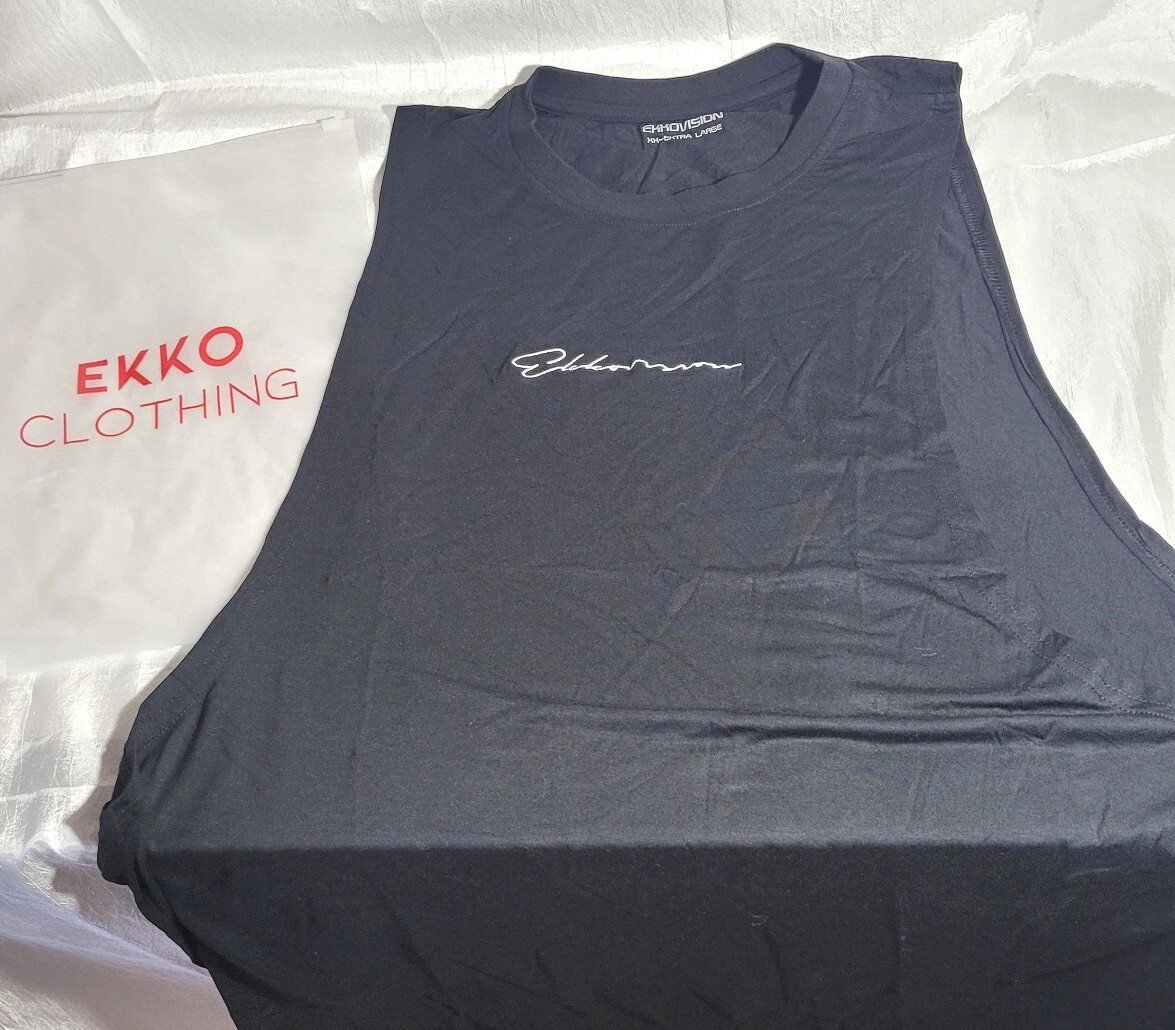 Men's EkkoVision Ekko Signature Cut Off Tank Top - Black