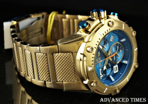 Invicta 51mm Speedway XL Viper Swiss Z60 Chrono Mov't TEAL Blue Dial 18GIP Watch - 第 3/8 張圖片