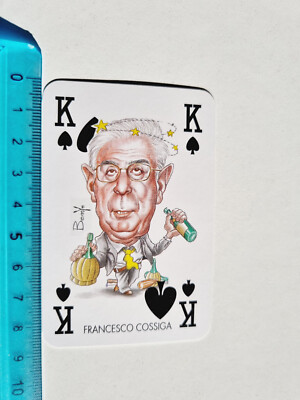 FRANCESCO COSSIGA CARD RARE PAPER THE VOICE BOURGEOIS 90s ORIGINAL 90S