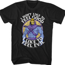 Image of Skeletor I Like to Feel Evil Masters of the Universe T-Shirt