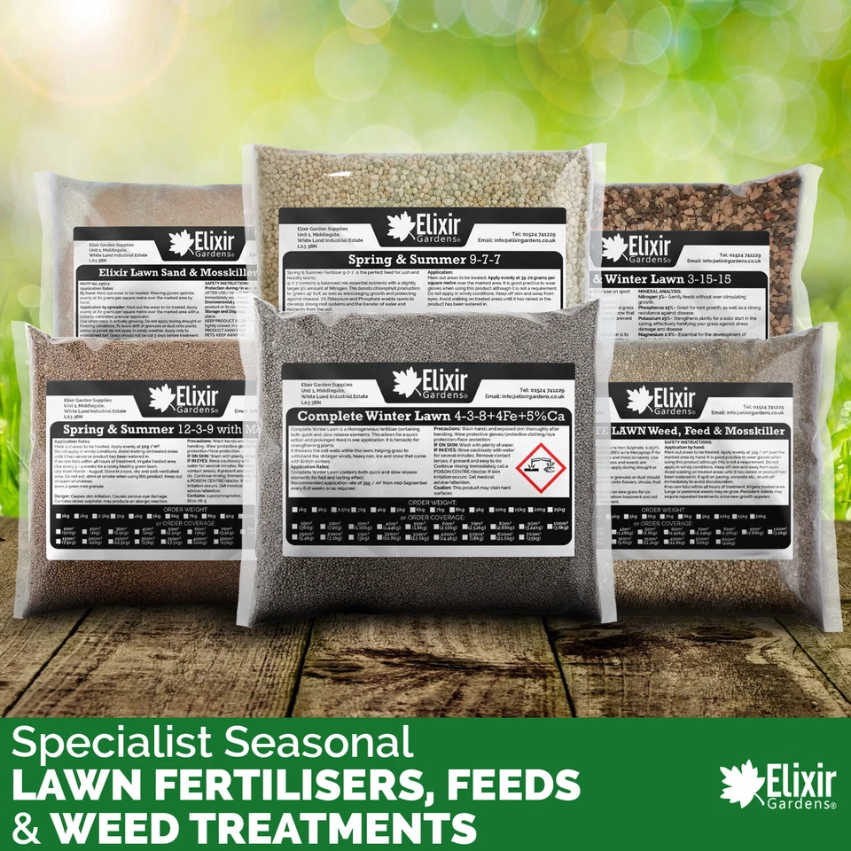 Lawn Care Seasonal Fertilisers, Feeds & Weed/Moss Killers for Healthy Grass/Turf