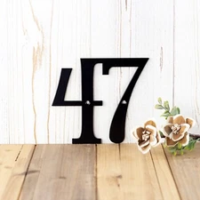 Rustic Custom Metal Address Sign, Personalized Horizontal House Number Plaque
