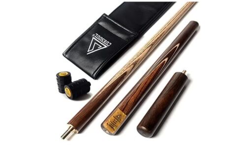 57 Inch Handcraft 3/4 Jointed Snooker Cue Extension Joint & Leather Bag CUESOUL
