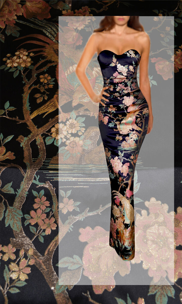 美品 Vintage 100% Silk flower Dress イタリア製 1980S Rare Silk Emanuel Ungaro Parallele Floral Pop up Art