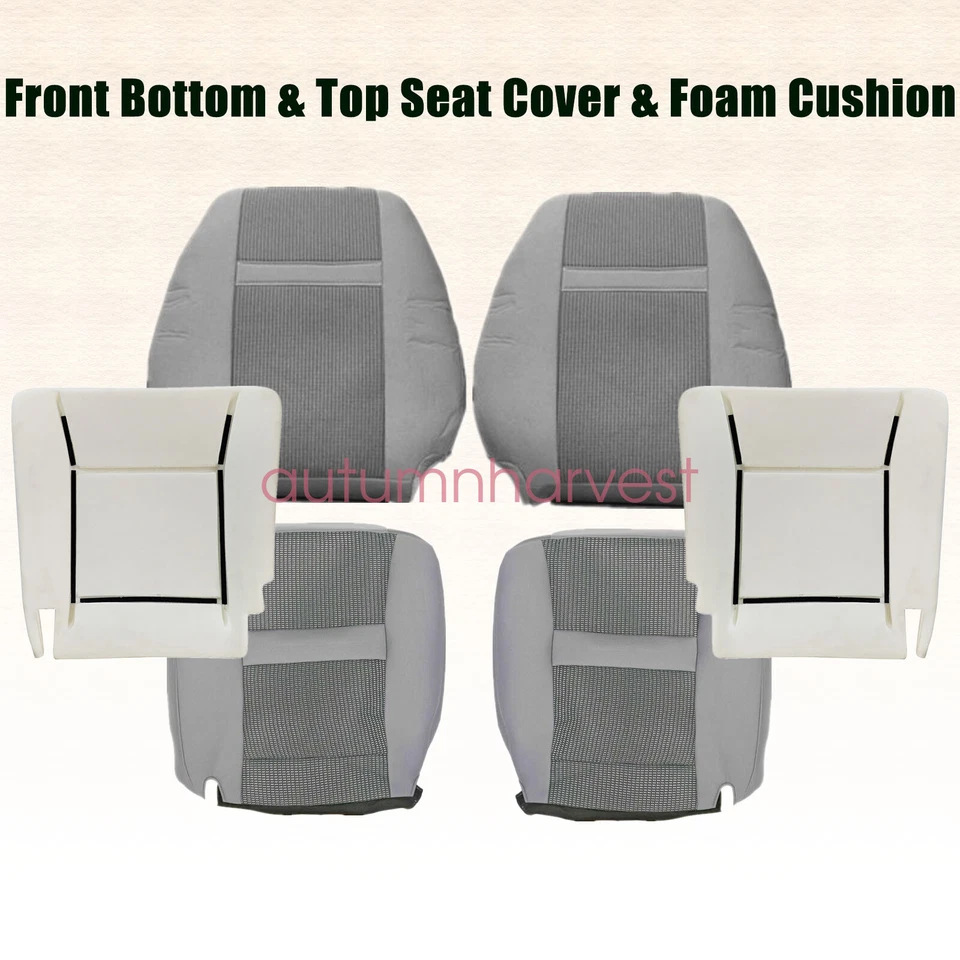 Cubierta de asiento delantera de tela con cojín de espuma para Dodge Ram 1500 2500 3500 2006-2010 Foto 2 de 4