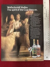 Wolfschmidt Russian Vodka “Czar Lives On”1979 Print Ad - Great To Frame!
