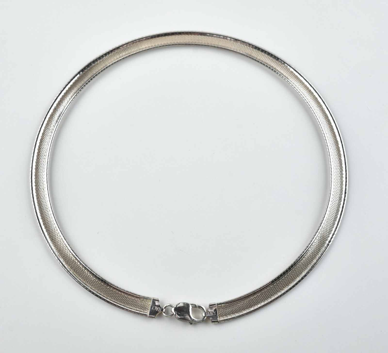 925 Sterling Silver 10mm Solid Flat Omega Chain N… - image 5