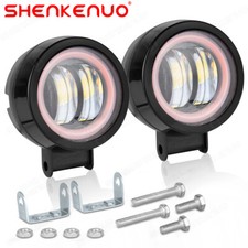 3inch Round Led Work Light Bar Spot Pods Driving Fog Red Halo Offroad Atv 4wd