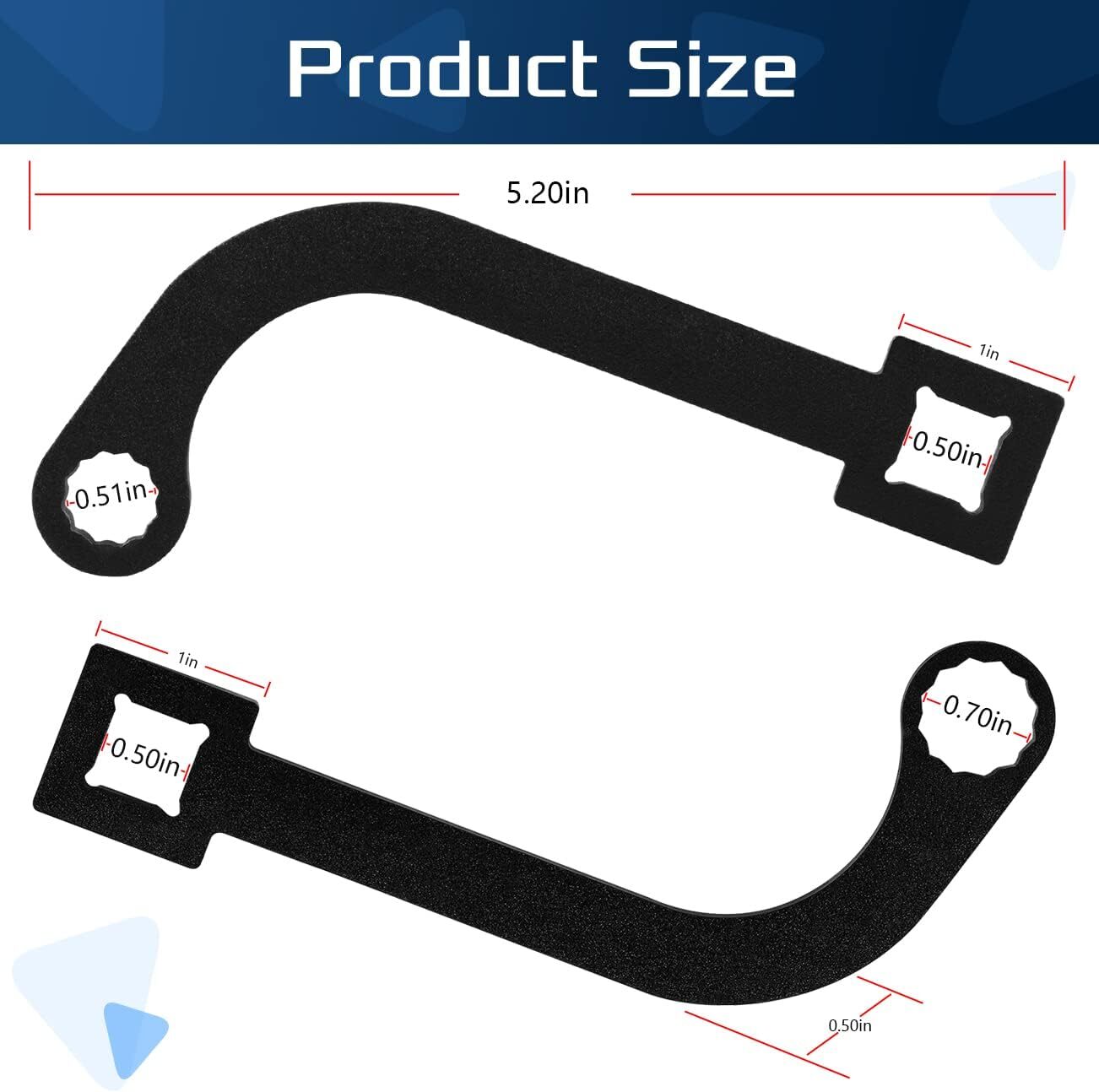 9866B 12MM & 15MM 12-Point Turbo Charger Bolt Wrench Tool Pair with 1/2" Drive