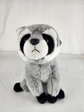 The Petting Zoo - Raccoon Gray Plush, 9  Realistic Stuffed Animal Toy, Recycle