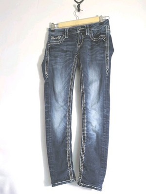 Rock Revival Size 24 Slim Sasha Women's 5 Pocket Bling Jeans