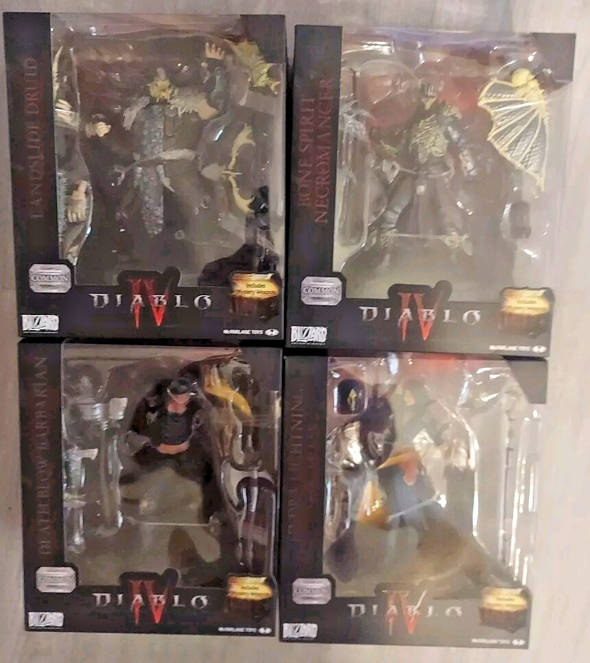 Mcfarlane Toys  Diablo IV  Lot Barbarian Druid Necremance Sorceress figures NIB