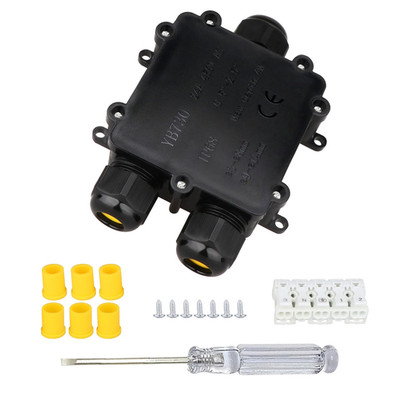 Waterproof Junction Box 3 Way, IP68 External Waterproof Electrical Junction Box,