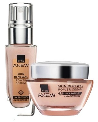 Avon Anew Skin Renewal Power Cream 50ml & Serum 30ml Set Protinol Niacinamide