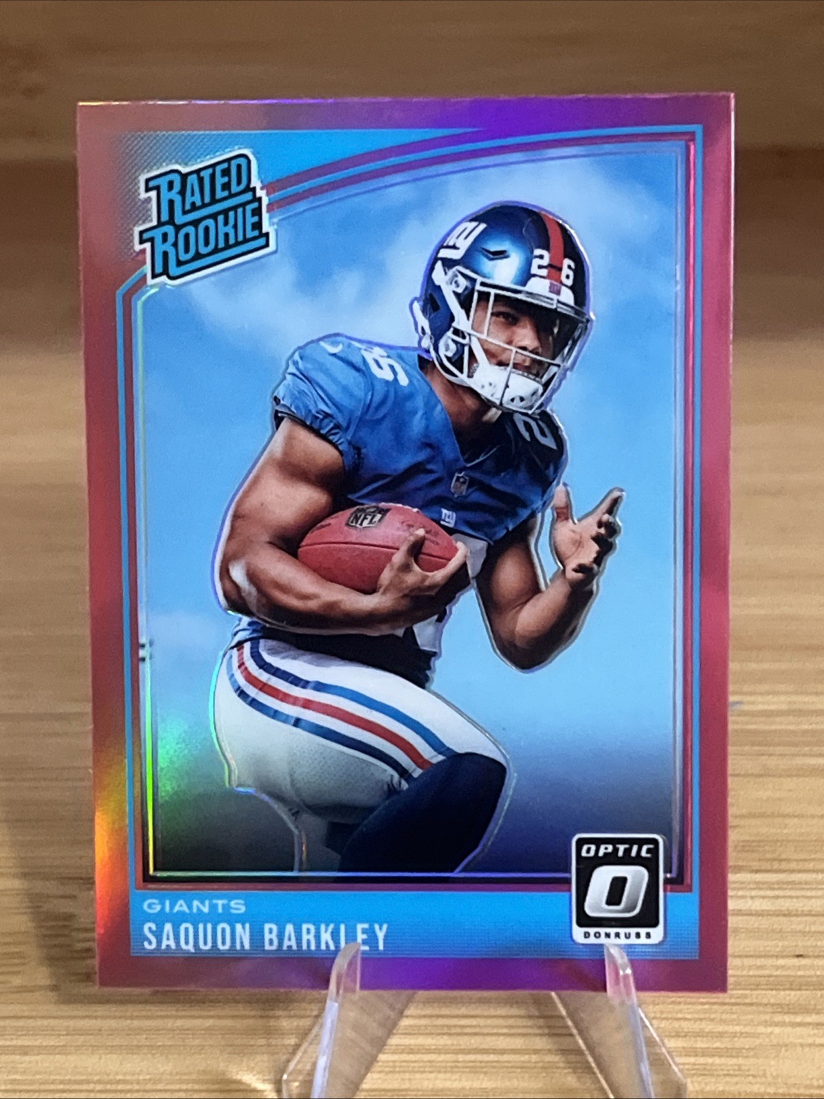 2018 Donruss Optic - Rated Rookie Saquon Barkley #156 Pink Prizm (RC)