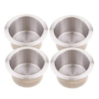 4Pcs 85Mm Edelstahl Einbausystem Becherhalter Marine Boot Wohnmobil Camper