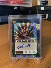 2021 Panini Contenders #251 Mike Strachan Wild Card Round Rc Auto Green / Blue