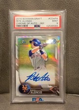 2016 Bowman Draft - Chrome Draft Pick Autographs Pete Alonso #CDA-PA PSA9
