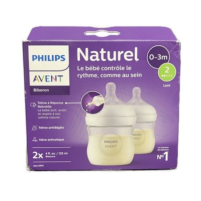 Philips Natural Baby Bottle With Natural Response Nipple, Clear, 4 Oz, 2pk