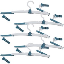 5 Pcs Portable Garment Rack Foldable Hangers Household Clothes Laundry