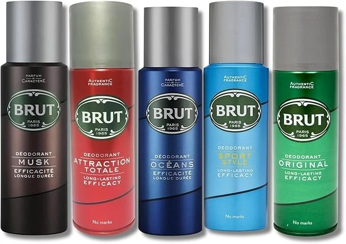 BRUT Deodorant Collection - 200ml Body Sprays Featuring BRUT Oceans, Original, M