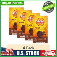 4 PACK Metamucil Fiber Supplement Chewable Thins Fiber Powder Food Chocolate