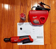NEW Milwaukee M12 Cordless 3/8" Ratchet, 2457-20 Kit Charger & 2.0 AH Battery