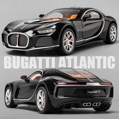 1:24 Bugatti Atlantic Diecast Model Car Metal Toy Sound Light Collectible Gift