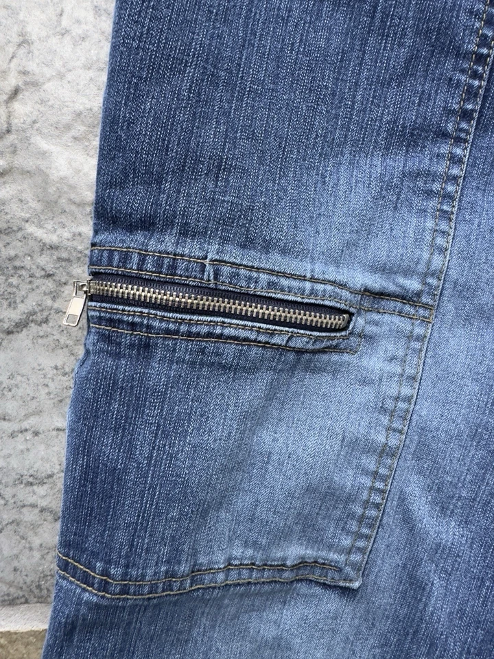 Pantalones de mezclilla vintage Y2K Boom Boom para mujer talla 18w elásticos Foto 3 de 4