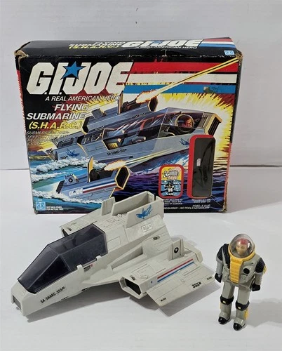 X-926 VINTAGE 1980'S HASBRO GI JOE S.H.A.R.C. & DEEP SIX WITH BOX