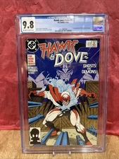 Hawk and Dove #1 CGC 9.8 NM+ White Pages DC Comics 10/88 Early Rob liefeld