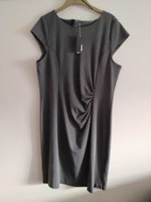 BNWT - GEORGE- WOMENS GREY CAP SLEEVE DRESS - SIZE 20