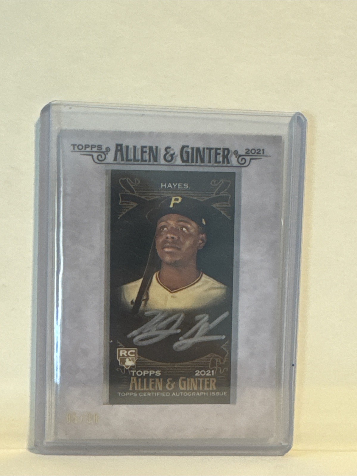 2021 Topps Allen & Ginter X l Framed Mini Auto Ke'Bryan Hayes #05/30 Pirates