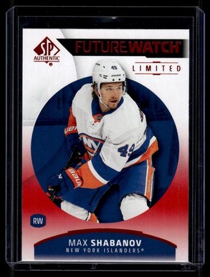 2025-26 UD SP Authentic Future Watch Limited Red Max Shabanov Rookie #189