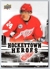 BRAD MAY 2025-26 UD DETROIT RED WINGS CENTENNIAL HOCKEYTOWN HEROES #HH-40  90240