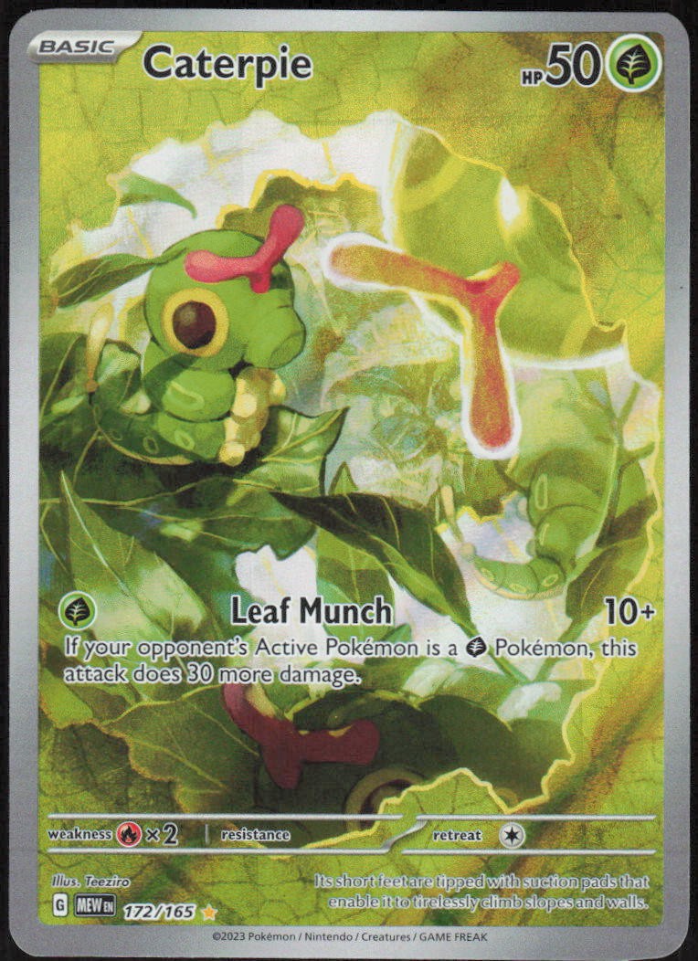 Caterpie 172/165 151 Holo Illustration Rare NM English