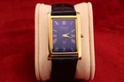 ⌚✨ Vintage Seiko Slim Quartz Gentlemen's Blue Dial ,Black Dress Watch