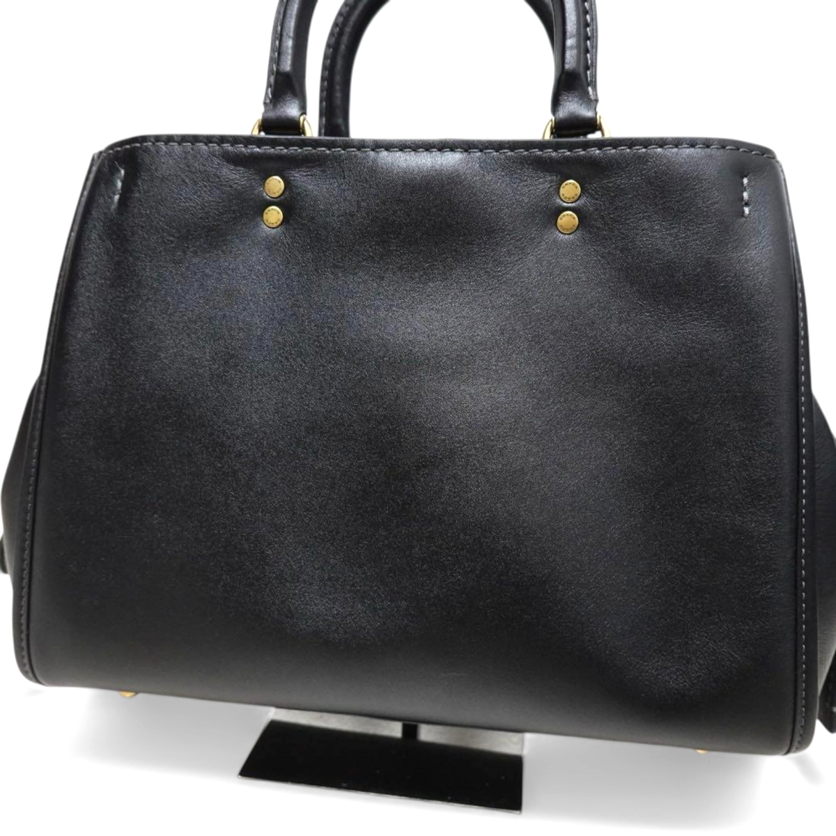 COACH Rogue 31 2Way Handbag CCX23 Shoulder Bag Black Leather Women