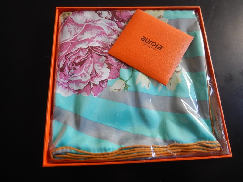 Aurora Style of Italy Silk Scarf NEW WITH TAGS 100% SILK