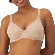 NWT 38D Bali Women's Lace Underwire Bra, Breathe Cotton Modal Lace Bra