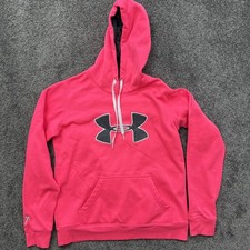 Womens M Under Armour Storm Hoodie Breast Cancer Pink Logo Drawstring