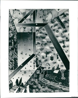 1987 Cuenca Hanging Houses Modern Art Graphic Design Historic Vintage Photo 8x10
